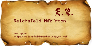 Reichsfeld Márton névjegykártya